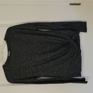A new day, heather black, xs, tie sweater